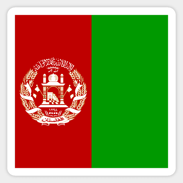 Afghanistan Flag Sticker by flag for all